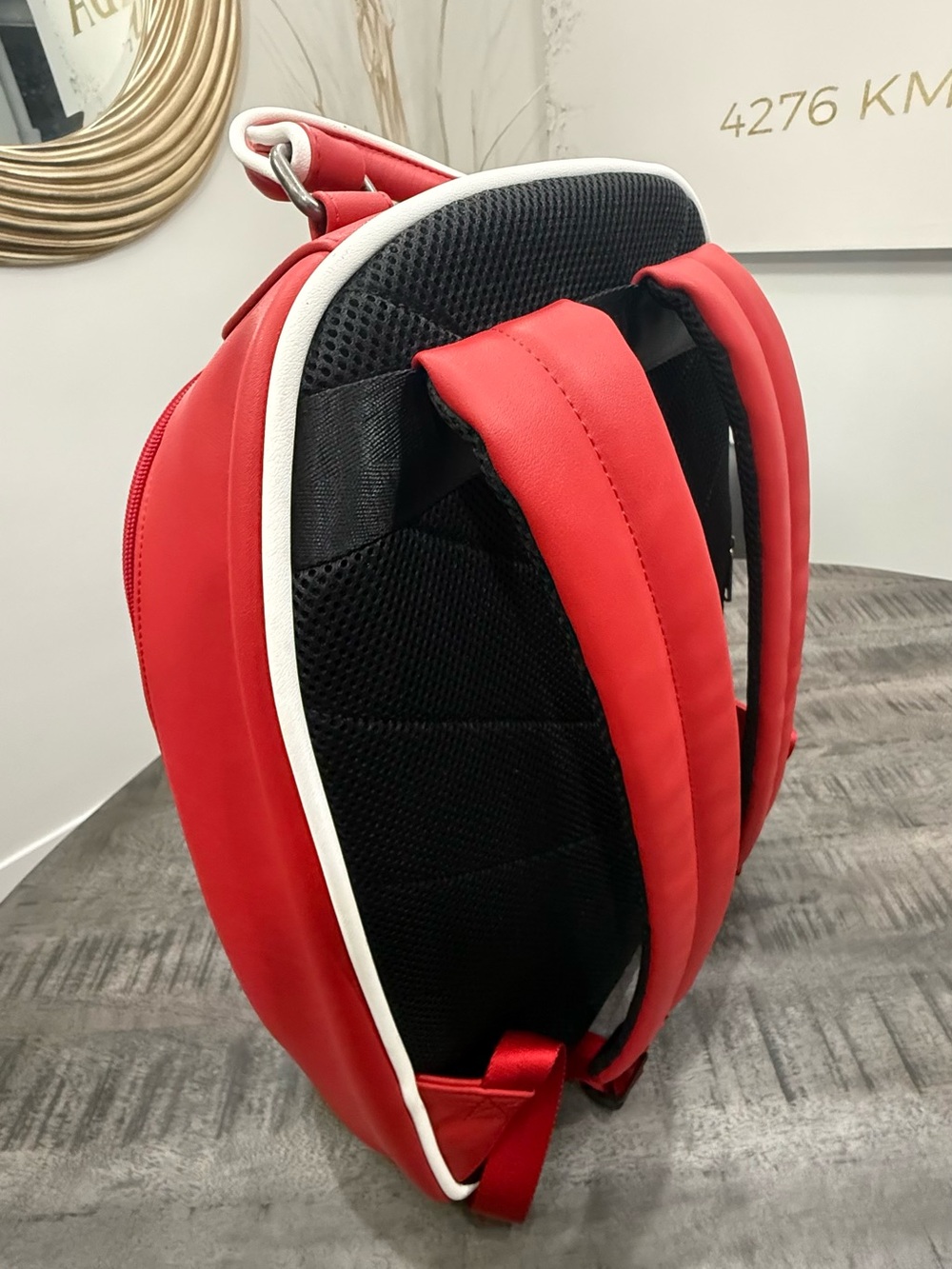 Diesel Red Men’s Backpack with Embossed Logo - Picture 6 of 8
